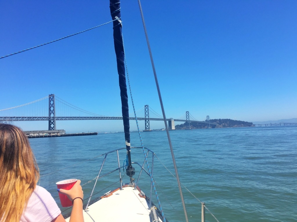 drinking on sailboat
