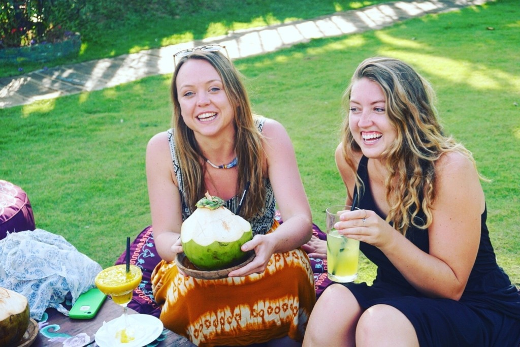 tourists having drinks