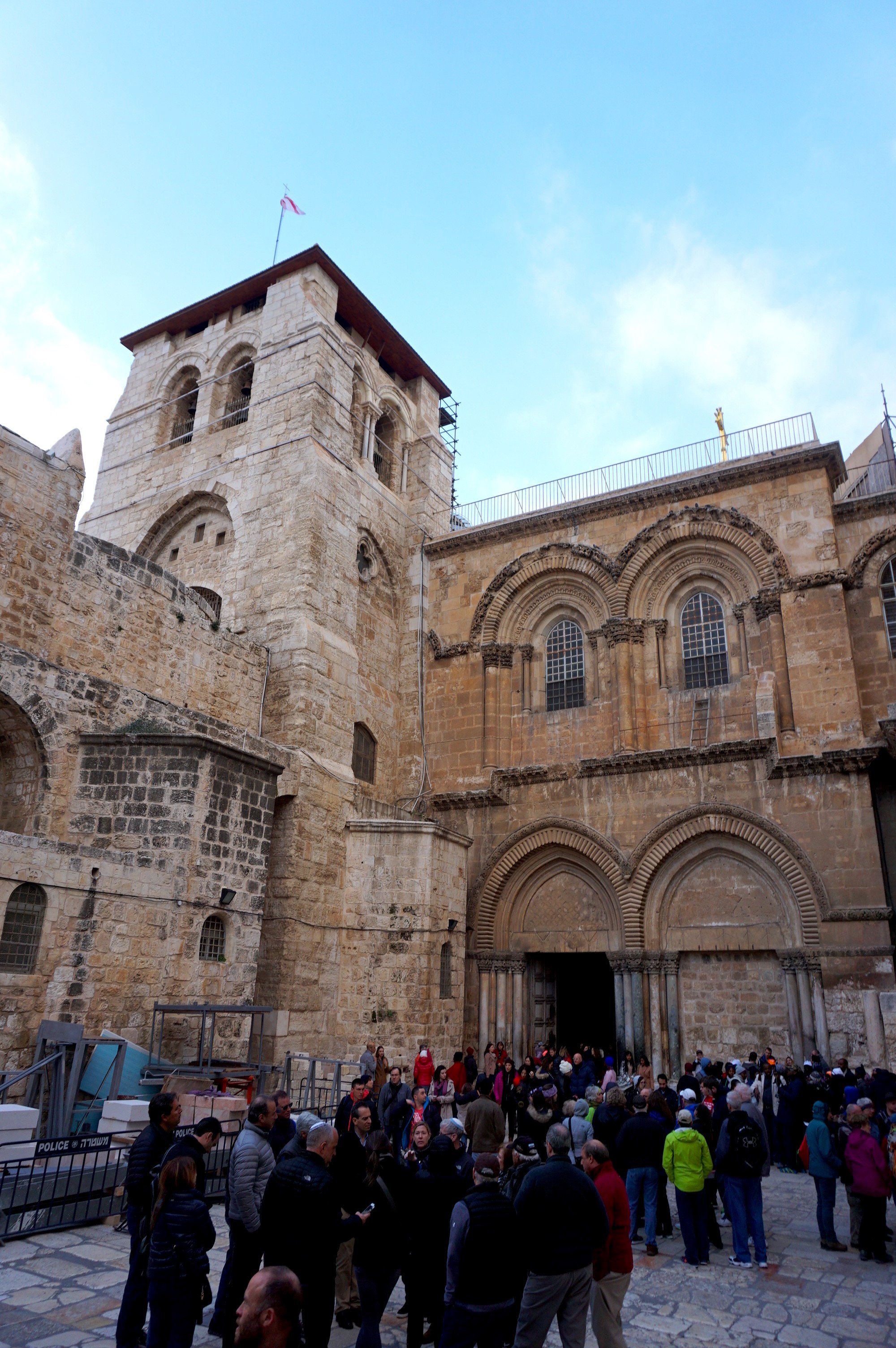 People outside Church of the Holy Sepulchre