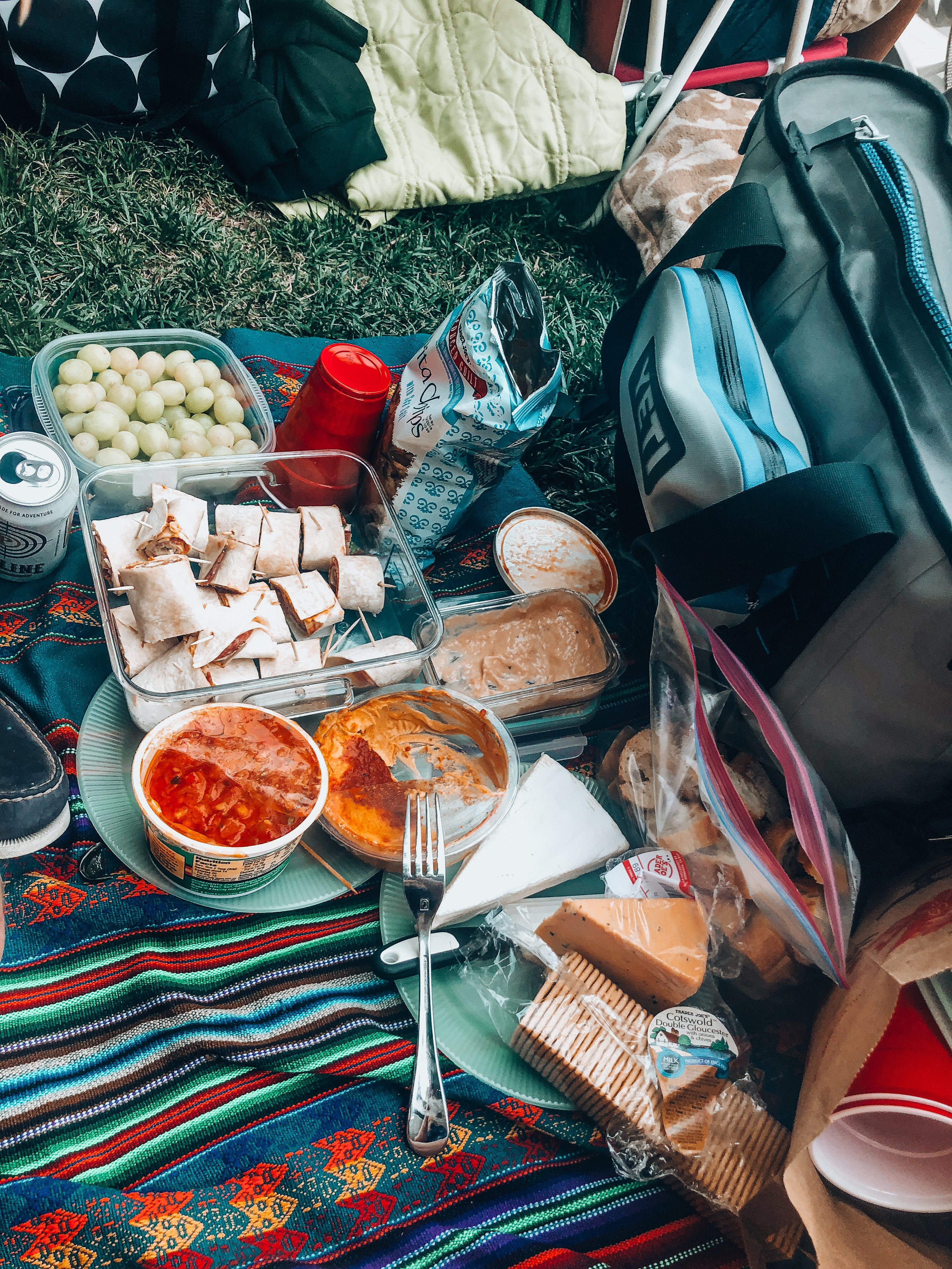 small picnic spread