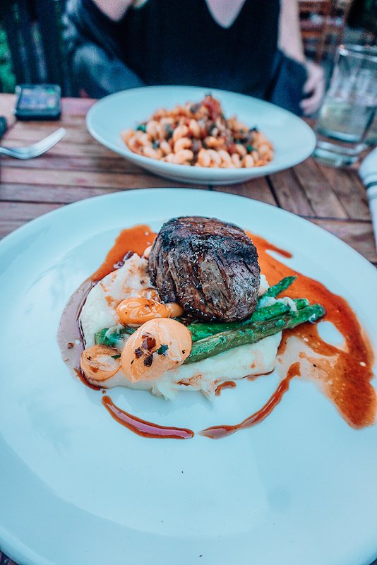 Currents restaurant on the Deschutes – filet mignon Currents restaurant on the Deschutes - filet mignon