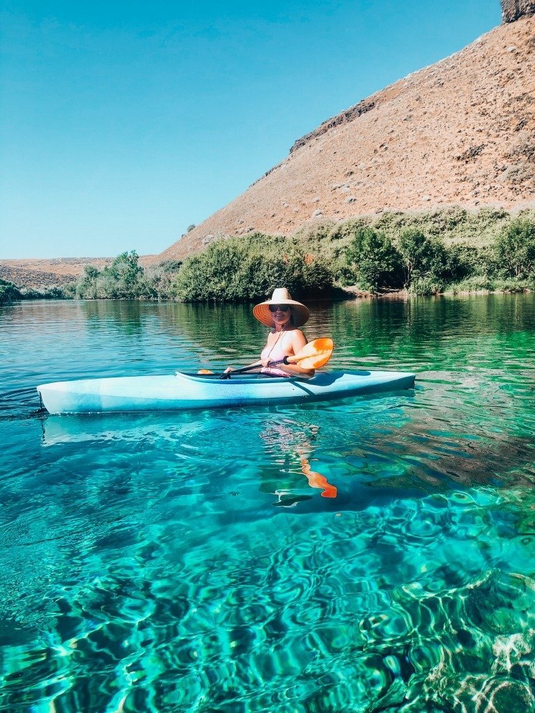 Blue Heart Springs and Ritter Island kayaking