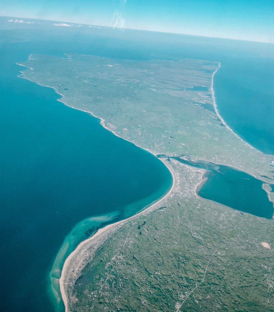 Marthas Vineyard from the plane
