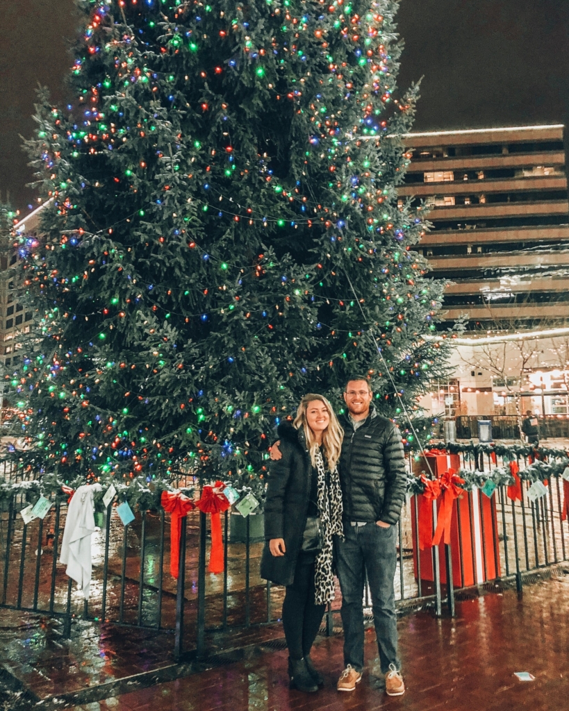 Grove Plaza tree lighting Boise