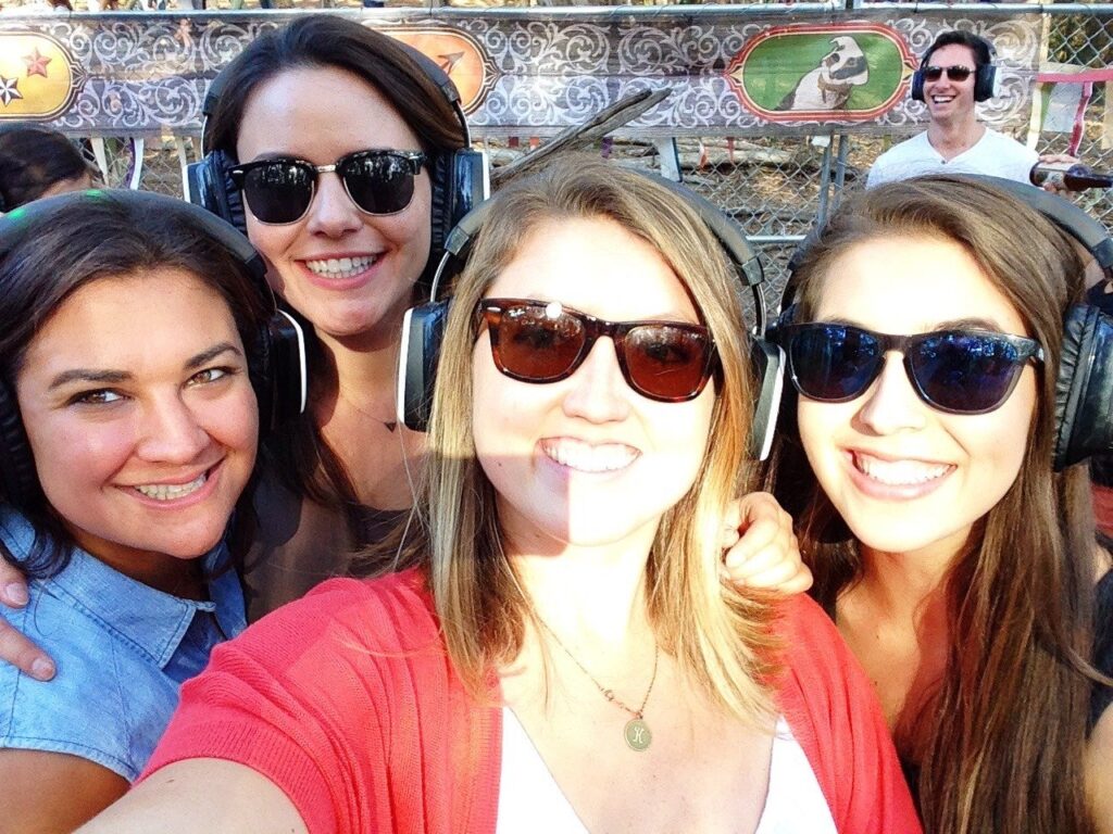 friends at a music festival