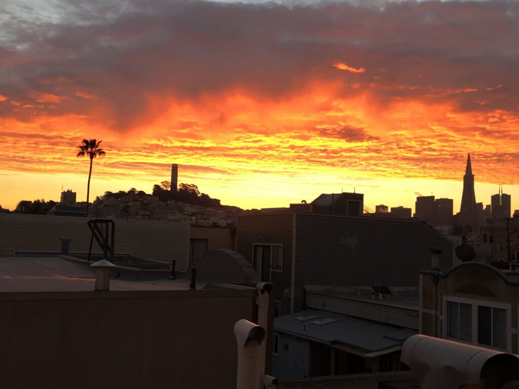 sunset in North Beach sunset in North Beach