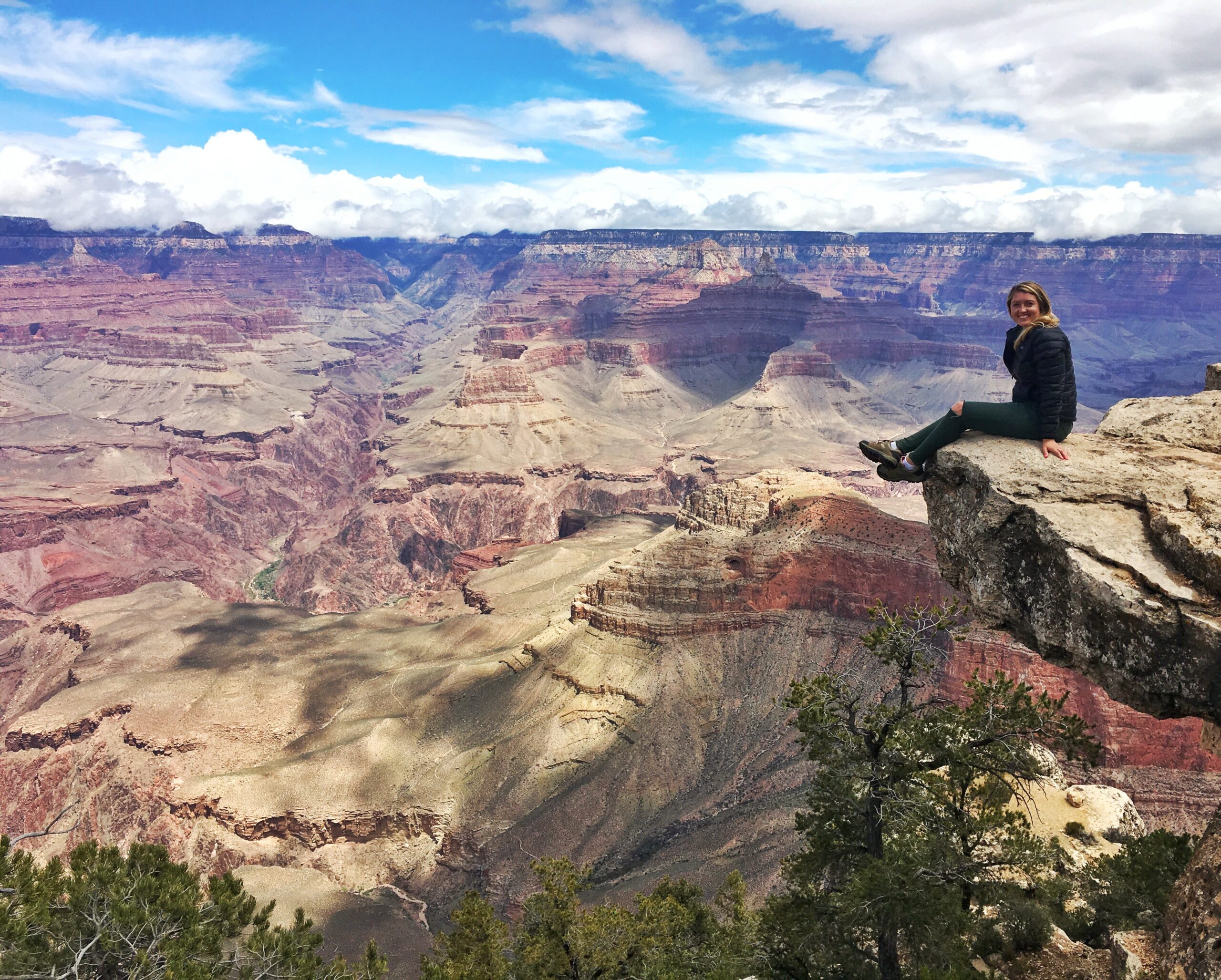 Grand Canyon cliff A Day at the Grand Canyon South Rim