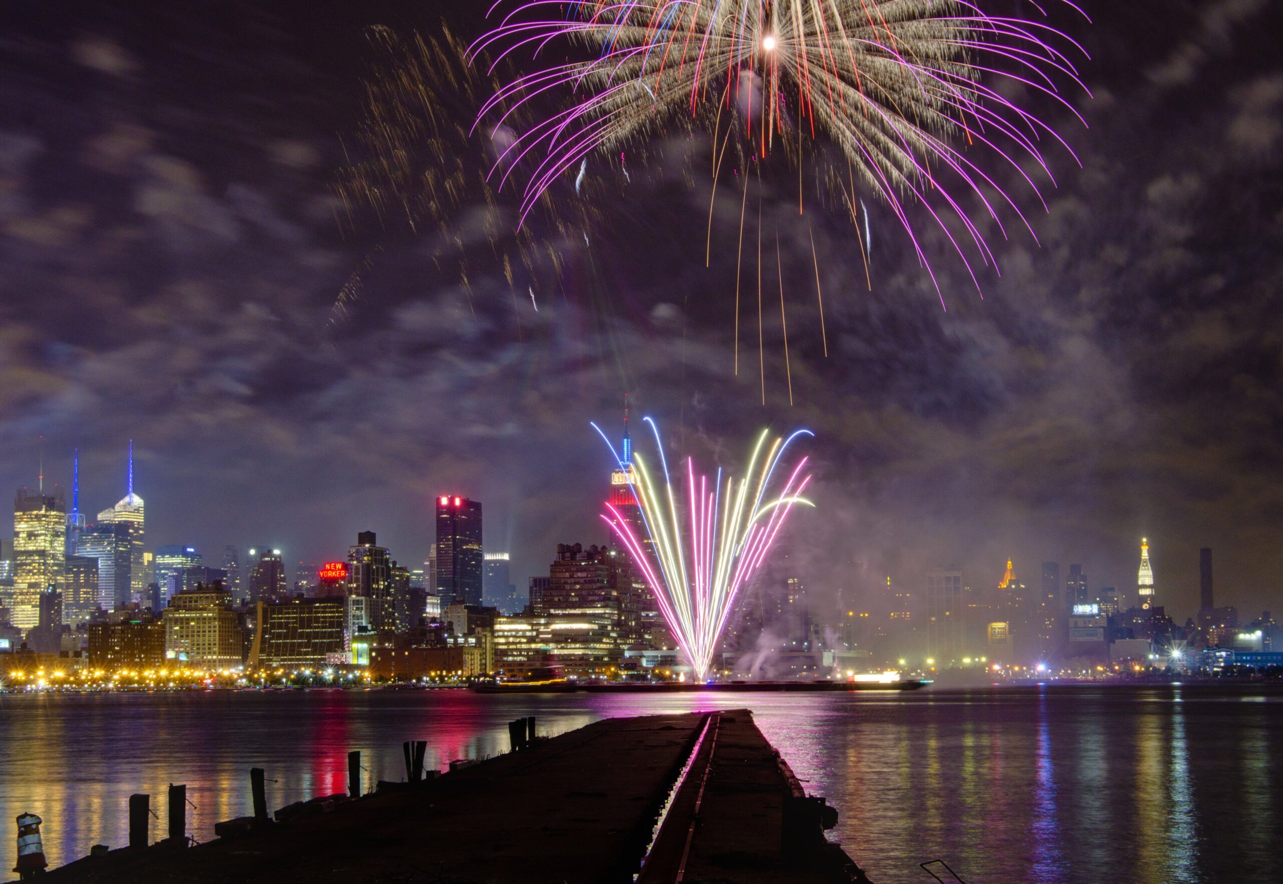 New York City fireworks New York City at night | Best Places to Spend the 4th of July in the USA