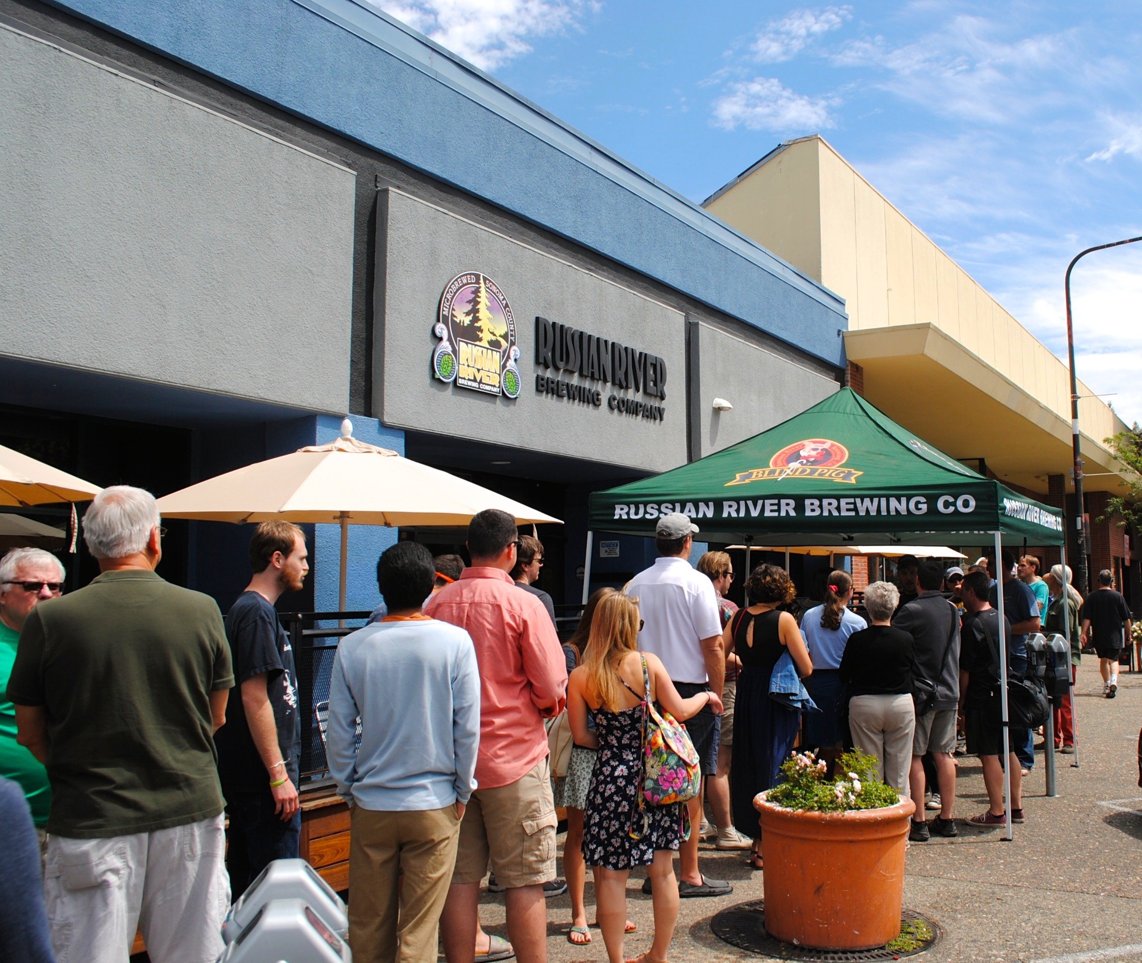 Russian River Brewing Company opening line Russian River Brewing Company opening line