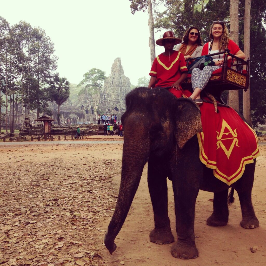 elephant ride in Siem Reap