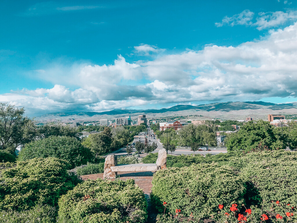 view of downtown boise from boise depot building
