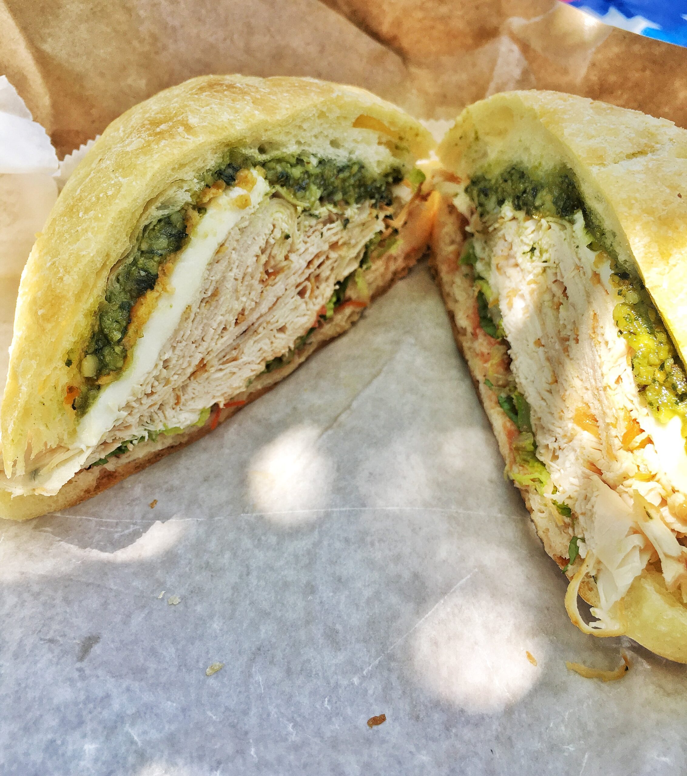 chicken pesto sandwich