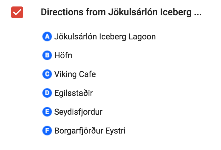 directions from Jokulsarlon directions from Jokulsarlon