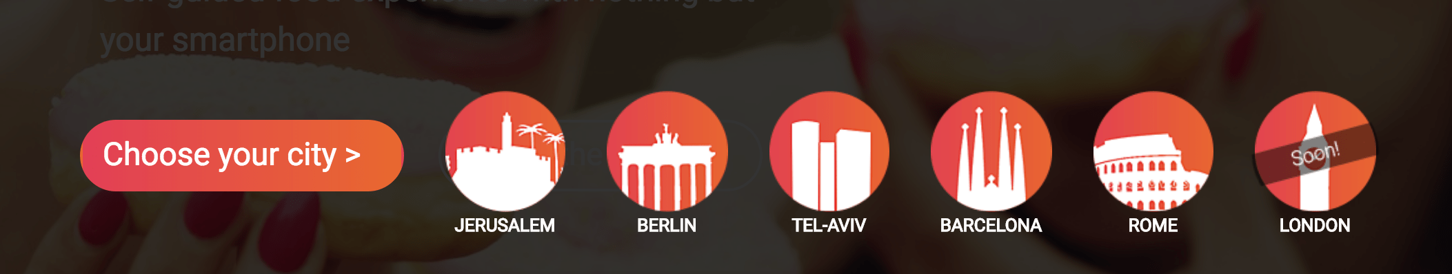 BiteMojo app cities